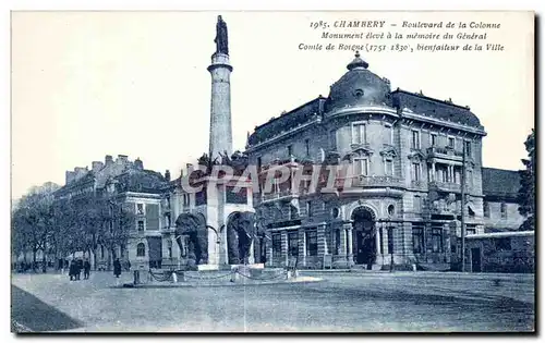 Ansichtskarte AK Chambery Boulevard de la Colonne Monument Eleve a la memoire du General Comle de Borgne bienfait