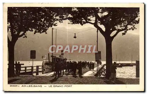 Ansichtskarte AK Aix les Bains Le Grand Port Bateau