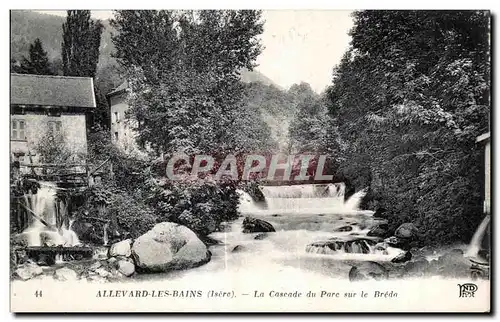 Cartes postales Allevard Les Bains La Cascade Du Parc Sur Le Breda