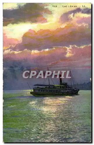 Cartes postales Lac Leman Bateau