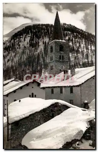 Cartes postales Val D Iserre Le clocher La Tete de Solaise