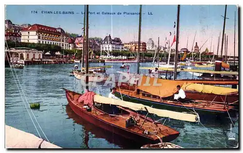 Cartes postales Evian Les bains et Bateaux de Plaisance