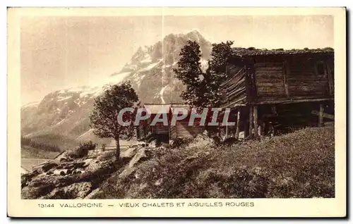 Cartes postales Vallorcine vieux chalets et aiguilles rouges