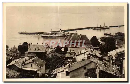 Cartes postales Thonon Les bains le port de Rives Bateaux