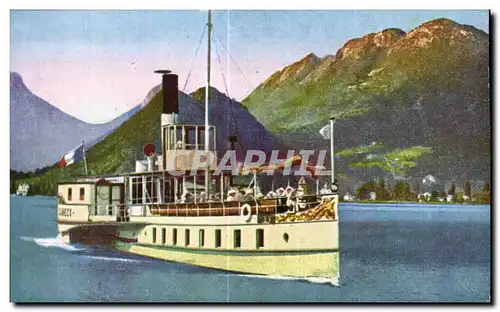 Cartes postales Lac d Annecy le Vapeur France Bateau