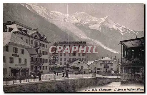 Cartes postales Chamonix L arve et le Mont Blanc