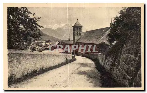 Cartes postales Sallanches L Eglise Et le Mont Blanc