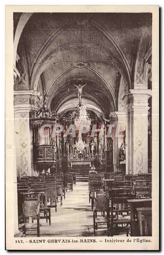 Cartes postales Saint Gervais les Bains Interieur de I Eglise