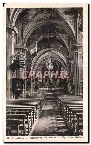 Cartes postales Hte Sa voie Megeve Interieur de l Eglise paroissiale