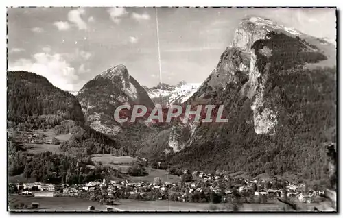 Ansichtskarte AK Vue generale de Samoens Chte Le Criou les Dents Blanchen la Pointe du Tuet