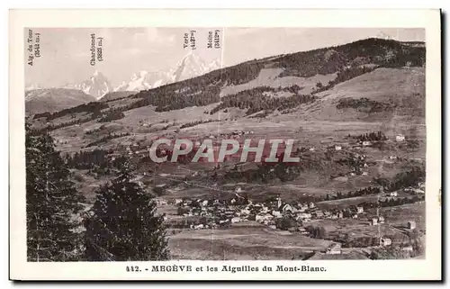 Cartes postales Megeve et les Alguilles du Mont Blanc