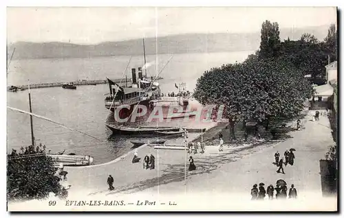 Cartes postales Evian Les Bains Le Port Bateau