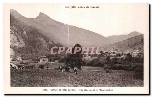 Cartes postales Thones Vue generale et le Mont Lachat