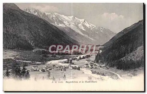 Cartes postales Argentieres et le Mont Blanc