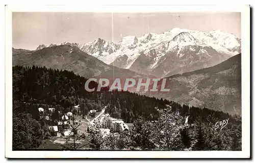 Ansichtskarte AK Praz Coutant Sanatorium de Praz Coutant Aiguilles de Chamonix du Midi le Mont Blanc