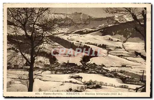 Ansichtskarte AK Haute Savoie Megeve Station Hivernale