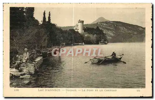 Cartes postales Lac D Annecy Duingt Le port Et Le Chateau