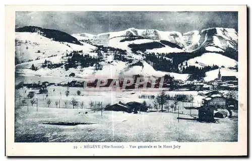 Cartes postales Megeve Vue Generale Et Le Mont Joly