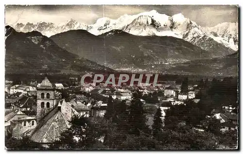 Ansichtskarte AK Sallanches Vue Generale Et Massif du Mont Blanc