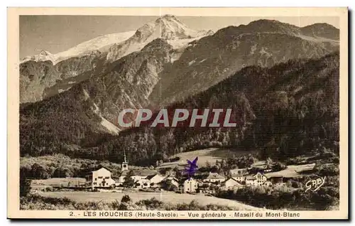 Cartes postales Les Houches Vue Generale Mont Blanc