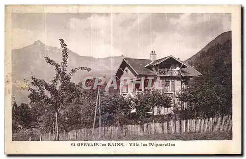 Cartes postales St Gervais les Bains Villa les Paquerettes