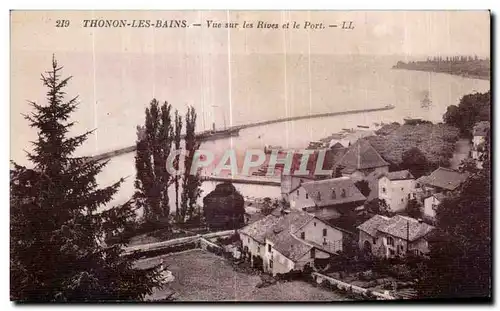 Cartes postales Thonon Les Bains Vue sur les Rives et le Port