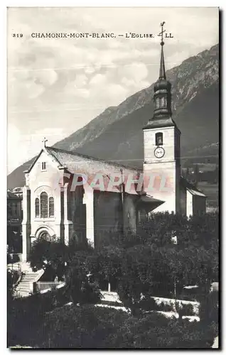 Cartes postales Chamonix Mont Blanc L eglise