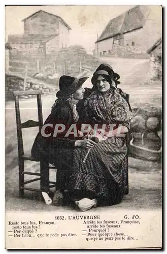 Cartes postales L Auvergne Resto tous fus Franco Folklore Costume Femmes Couple