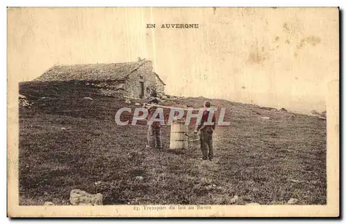 Ansichtskarte AK Auvergne Transport du lait au Buron