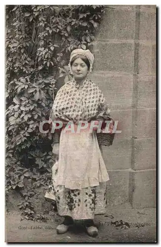 Ansichtskarte AK Auvergne Femme Folklore Costume