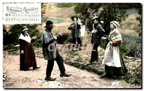 Cartes postales Types D Auvergne La Bourree Folklore Costume