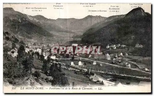 Ansichtskarte AK Le Mont Dore Panorama vu de la Route de Clermont