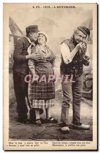 Cartes postales L Auvergne Couple Folklore Costume