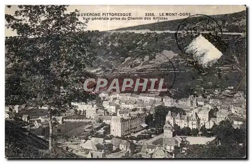 Cartes postales Le mont Dore Vue generale Prise du Chemin des Artistes