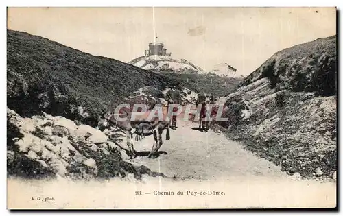 Cartes postales Chemin du Puy de Dome Ane Donkey