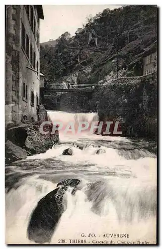 Ansichtskarte AK Auvergne Thiers Cascade du Creux de I Enfer