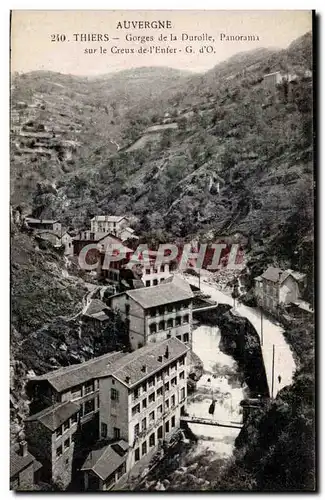 Cartes postales Auvergne Thiers Gorges de la Duroile Panorama sur le Creux de I Enfer