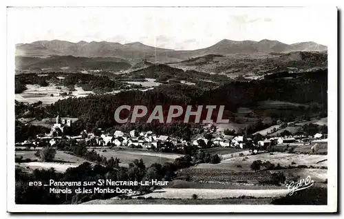 Cartes postales Panorama sur St Nectaire Le Haut Murols et les Monts Dore