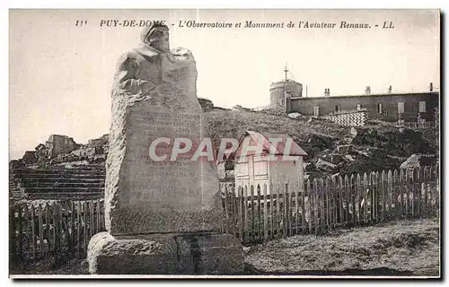 Ansichtskarte AK Puy De Dome L Obervatoire et Monument de I Aviateur Renaux aviation