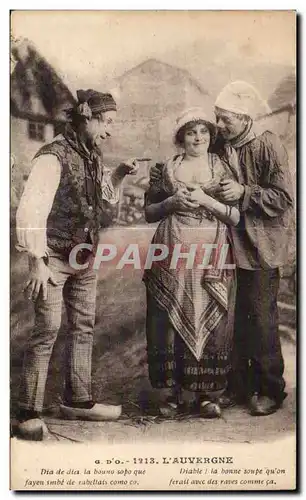 Cartes postales L Auvergne Dia de dia la bouno sopa que fayen imbe de rabellais como co Folklore Costume