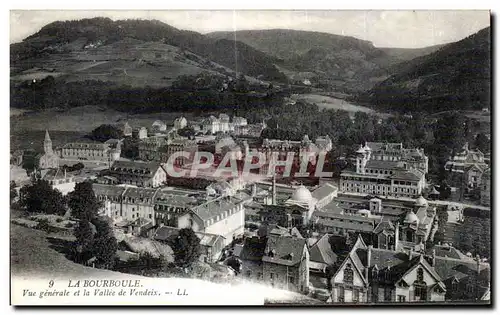 Cartes postales La Bourboule Vue generale et la Vallee de Vendeix