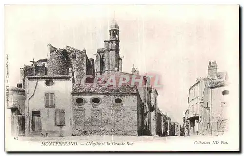 Cartes postales Montferrand L Eglise et la Grande Rue