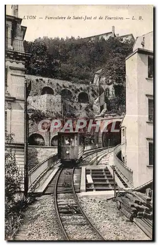 Cartes postales Lyon Funiculaire de Saint Just et de Fourvieres