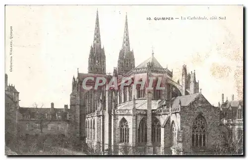 Cartes postales Quimper La Cathedrale cote Sud