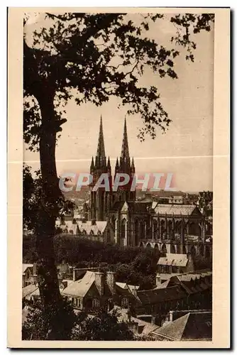 Ansichtskarte AK Quimper La Cathedrale vue du Frugy