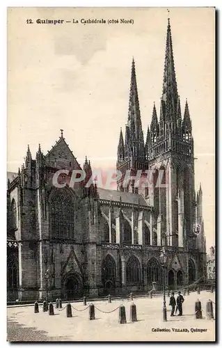 Ansichtskarte AK Quimper La Cathedrale (cote Nord)