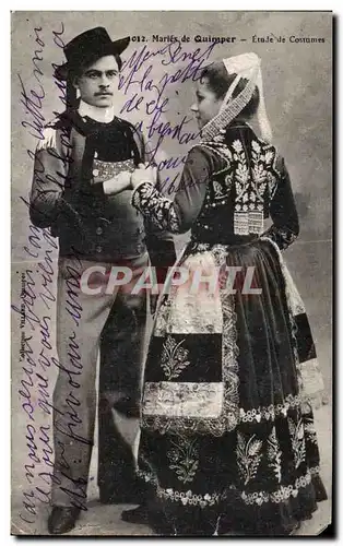 Cartes postales Marles de Quimper Etude de Costumes Folklore Costume