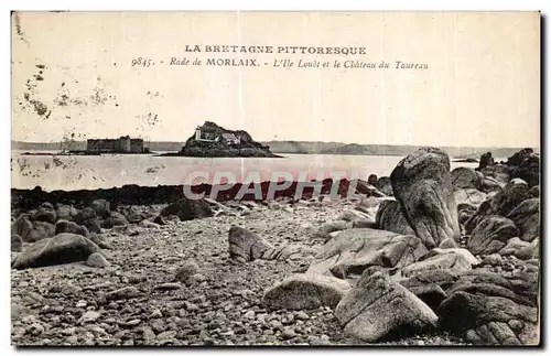 Cartes postales Rade de Morlaix L lle Louet le Chateau du Taureau