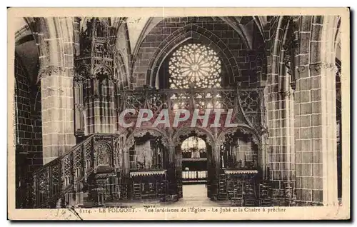 Cartes postales Le Folgoet Vue interieure de I Eglise Le Jubs et la Chaire a precher