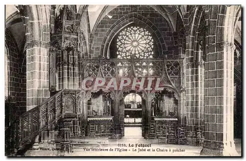 Cartes postales Le Folgoet Vue Interieure de I Eglise Le Jube et la Chaire a precher